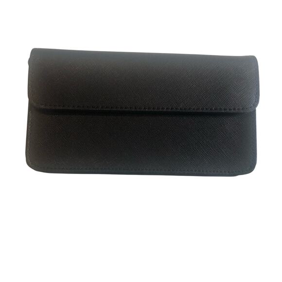 ROYCE New York Solid Black Wallet w/ Wrist Strap & Chain Strap, NWT! - Picture 7 of 9